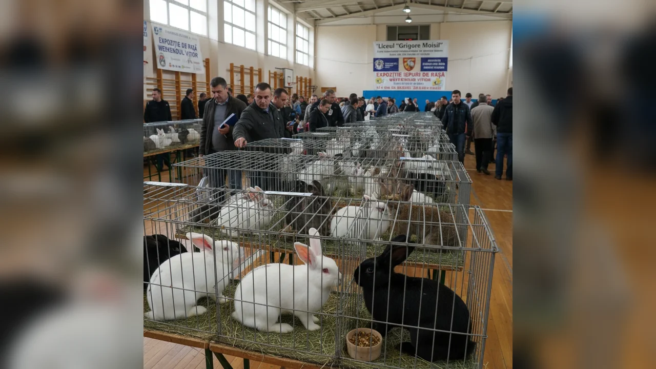 180 de iepuri de rasă masculi, frumoși și căpoși, expuși weekendul viitor la Liceul Grigore Moisil