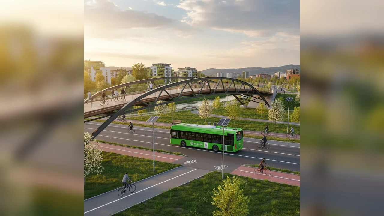 90 milioane lei pentru pasarelă peste Someș, autobuze electrice și noi piste de biciclete