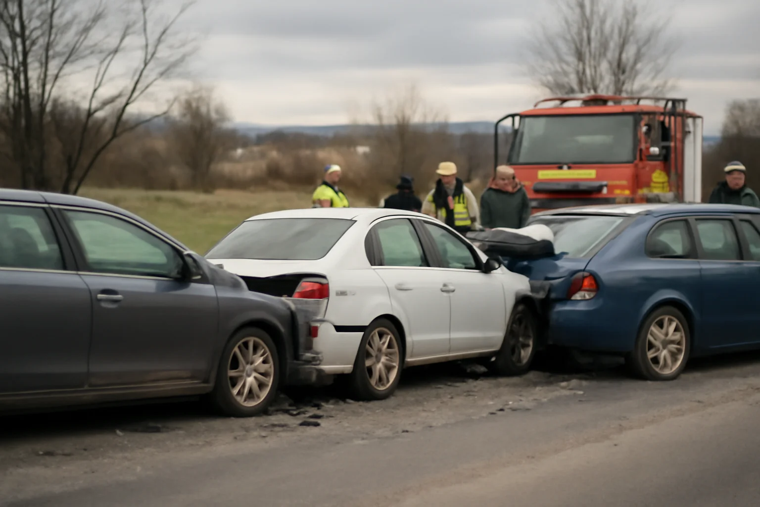 Accident pe DN 17, la Coldău: trei persoane rănite, transportate la spital