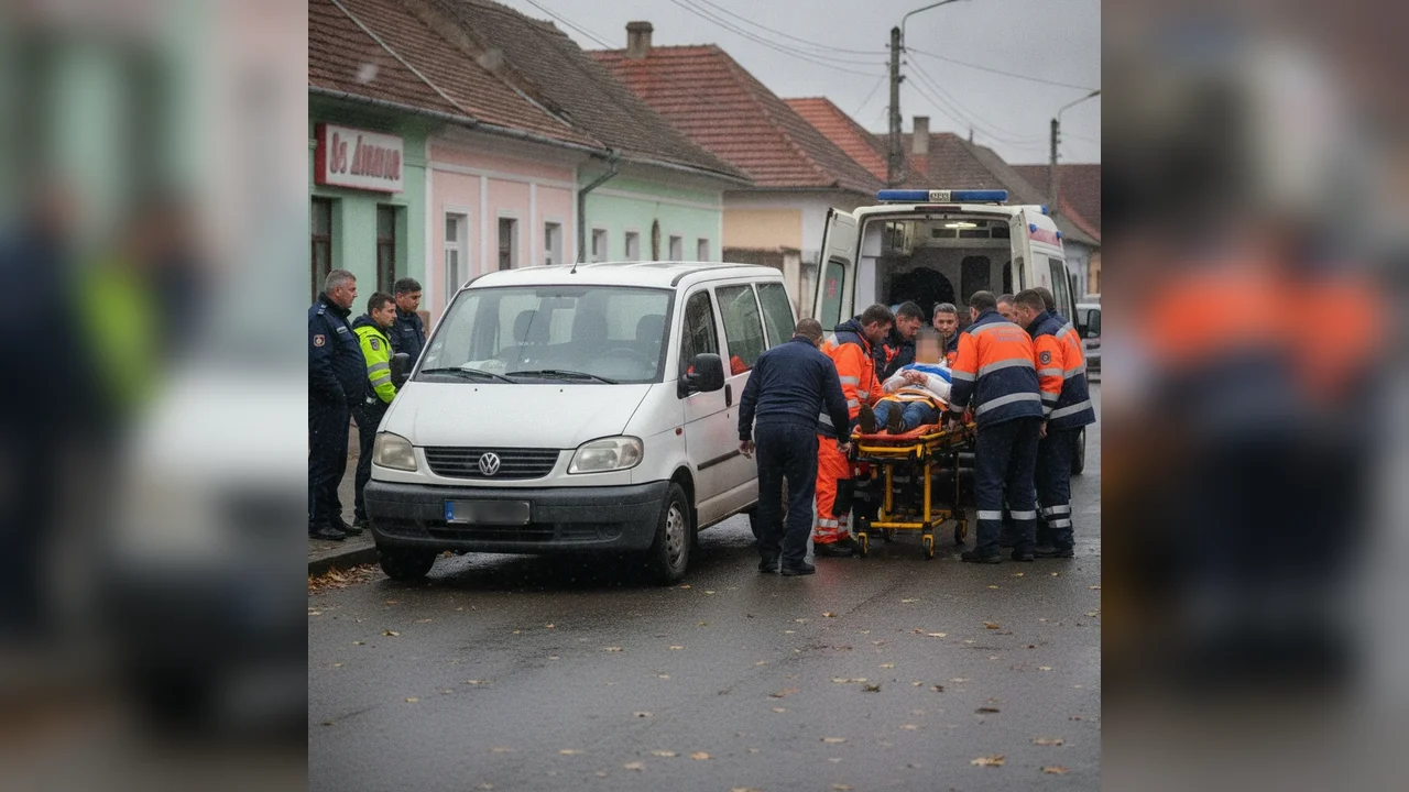 Accident în Sângeorz-Băi: Femeie rănită, transportată la spital