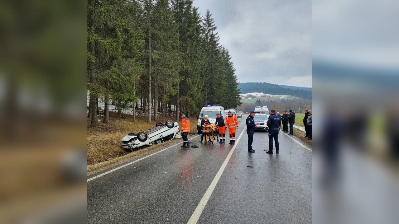 Accident rutier în Uriu: Două persoane la spital
