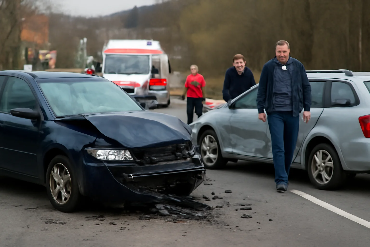 Accident rutier la Coșbuc, în județul Bistrița-Năsăud: două persoane au ajuns la spital