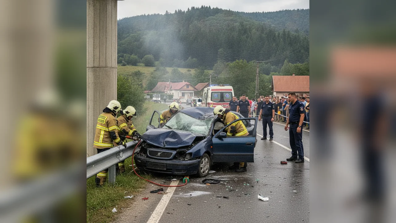 Accident rutier la Tiha Bârgăului: O persoană încarcerată