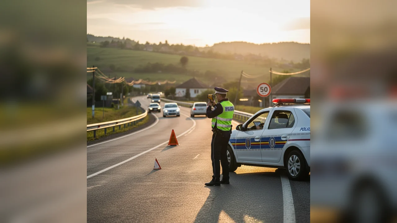 Acțiune rutieră la Bistrița: peste 600 de sancțiuni într-o săptămână pentru șoferi