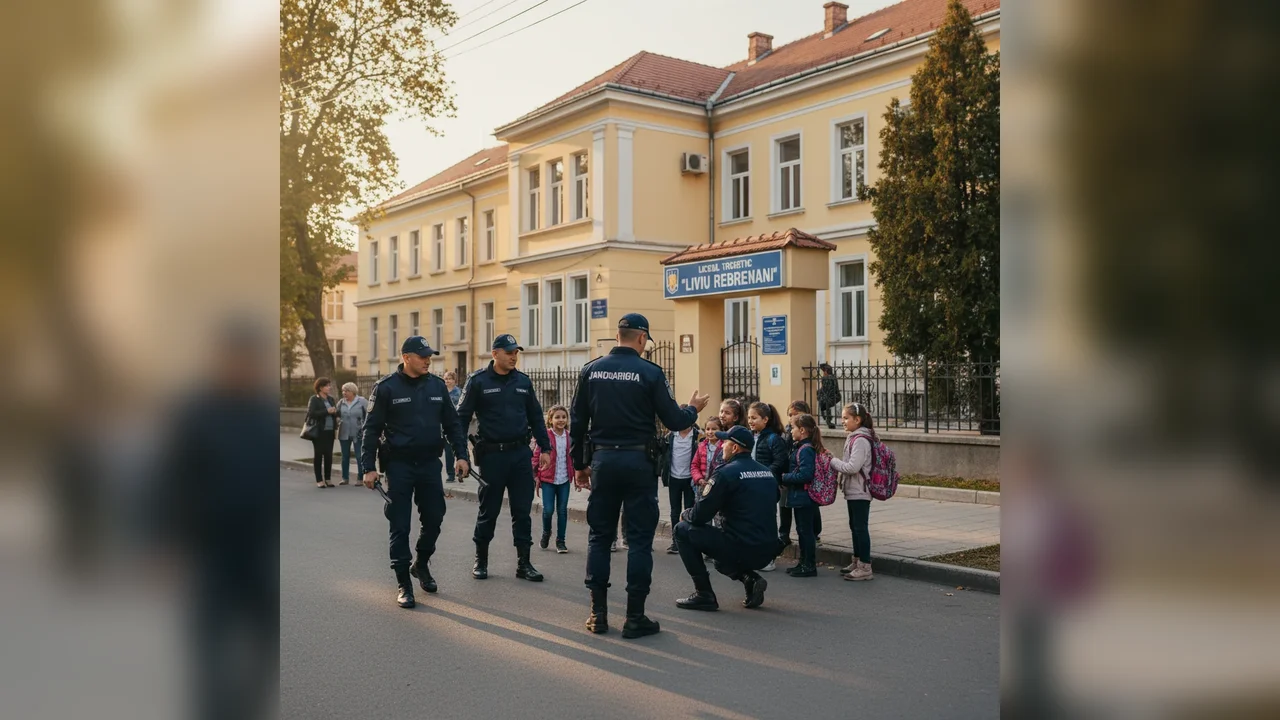 Acțiuni coordonate pentru siguranța școlară în Bistrița, cu implicarea polițiștilor și jandarmilor