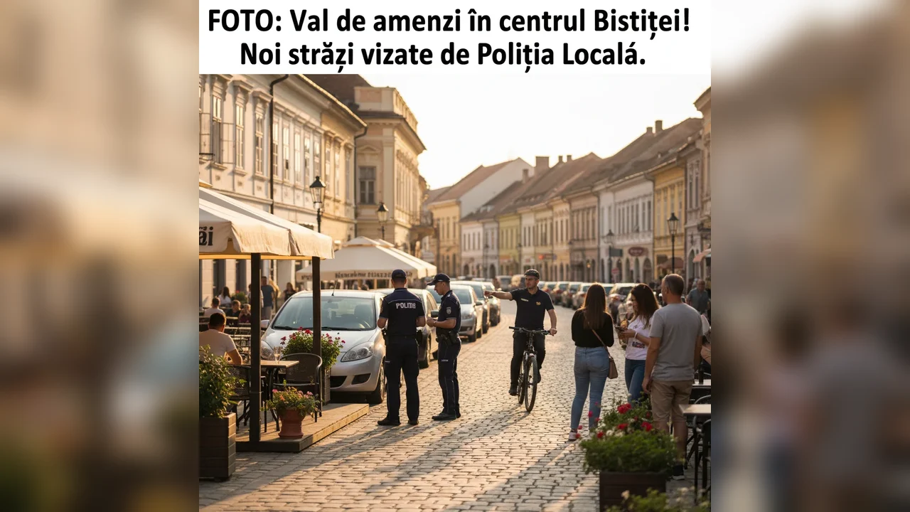 Amenzi mari în centrul Bistriței! Poliția Locală acționează
