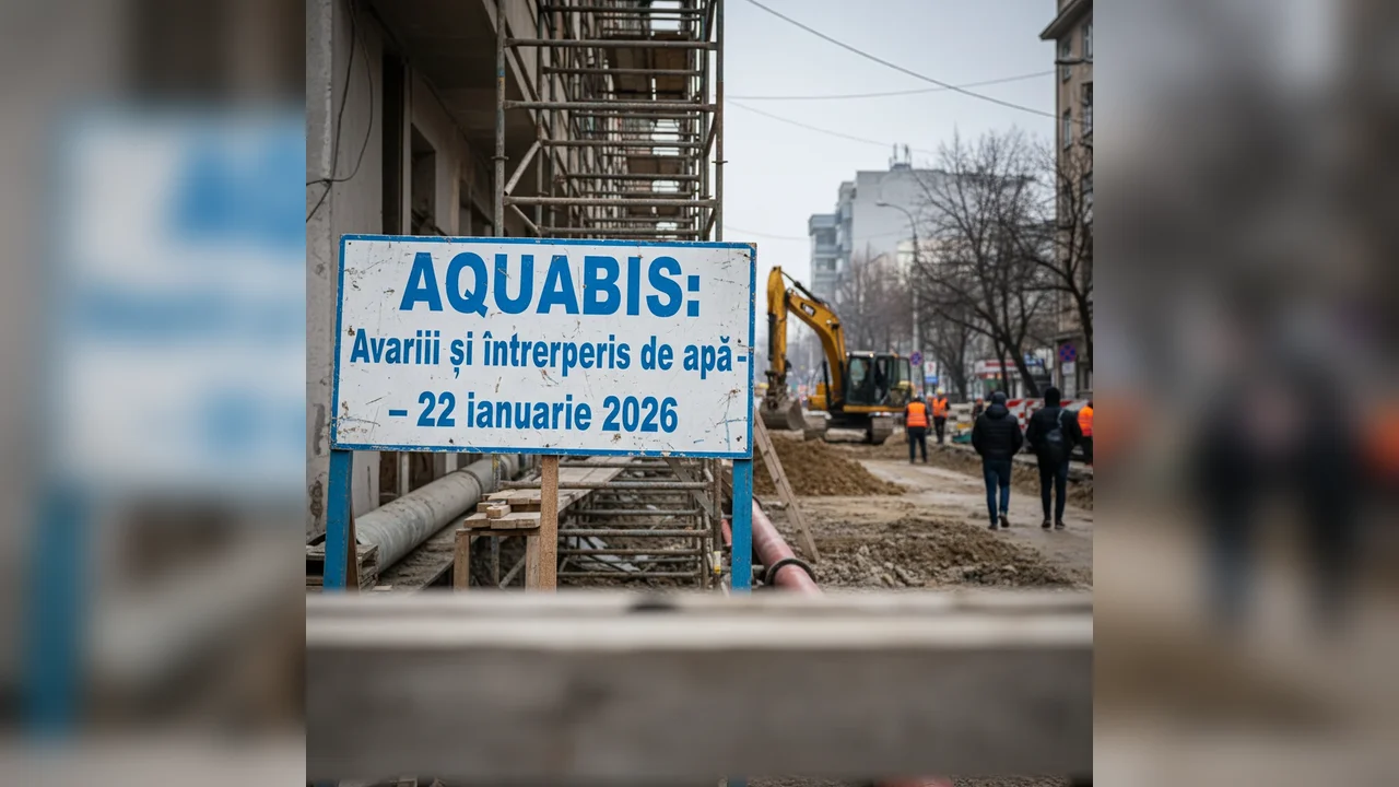 AQUABIS anunță avarii și sistări ale furnizării apei potabile în 22 ianuarie 2026
