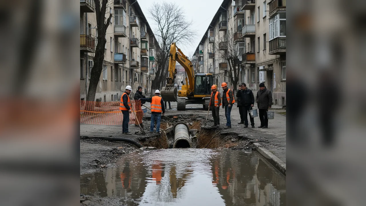 Avarie la rețeaua de apă în Bistrița: întrerupere temporară pe strada Sorin Eugen Pascu