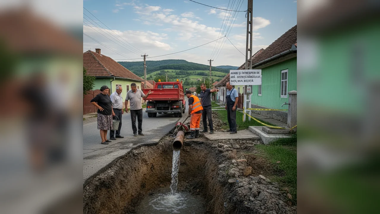 Avarii la rețeaua de apă: întreruperi programate astăzi în Bistrița, Bistrița Bârgăului și Bața