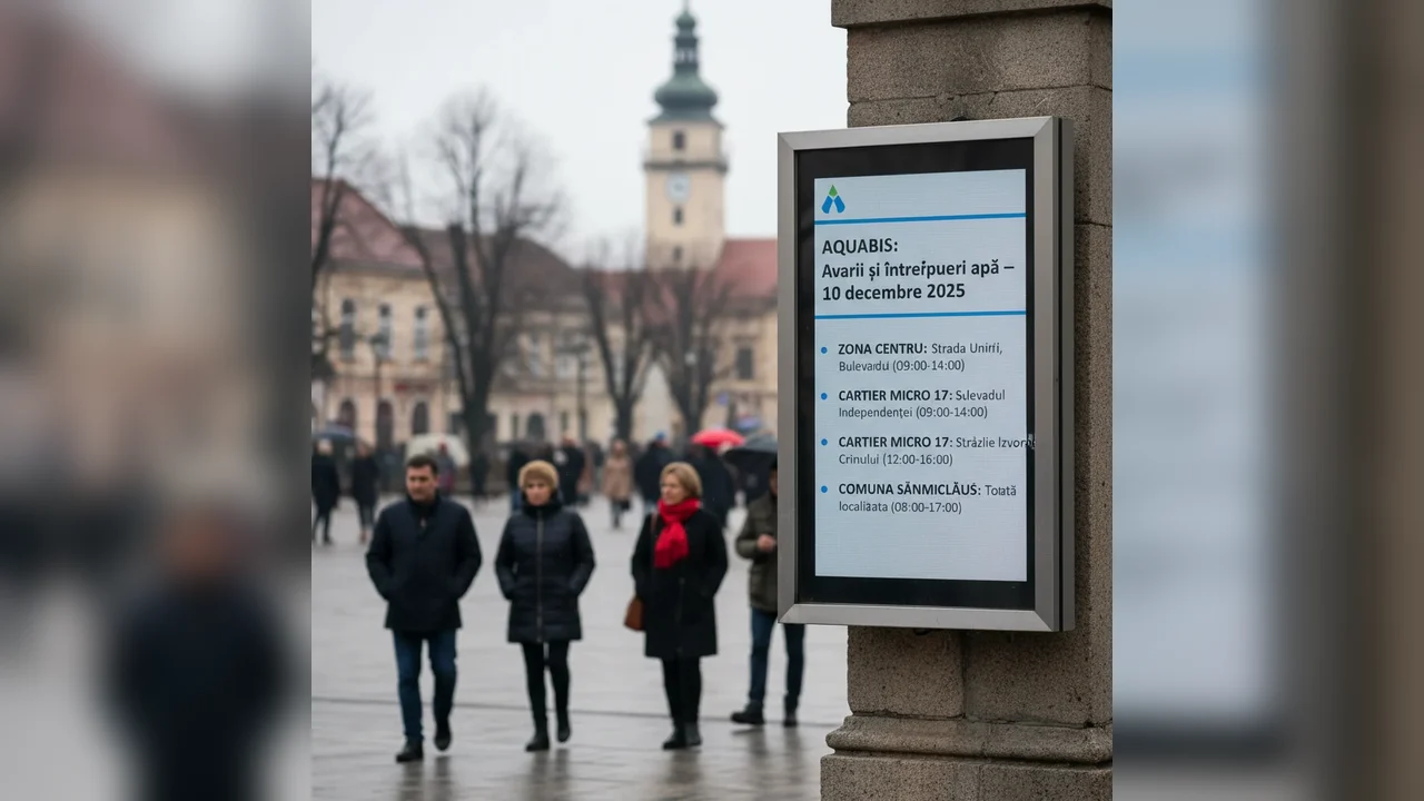 Avarii și întreruperi furnizare apă – 10 decembrie 2025