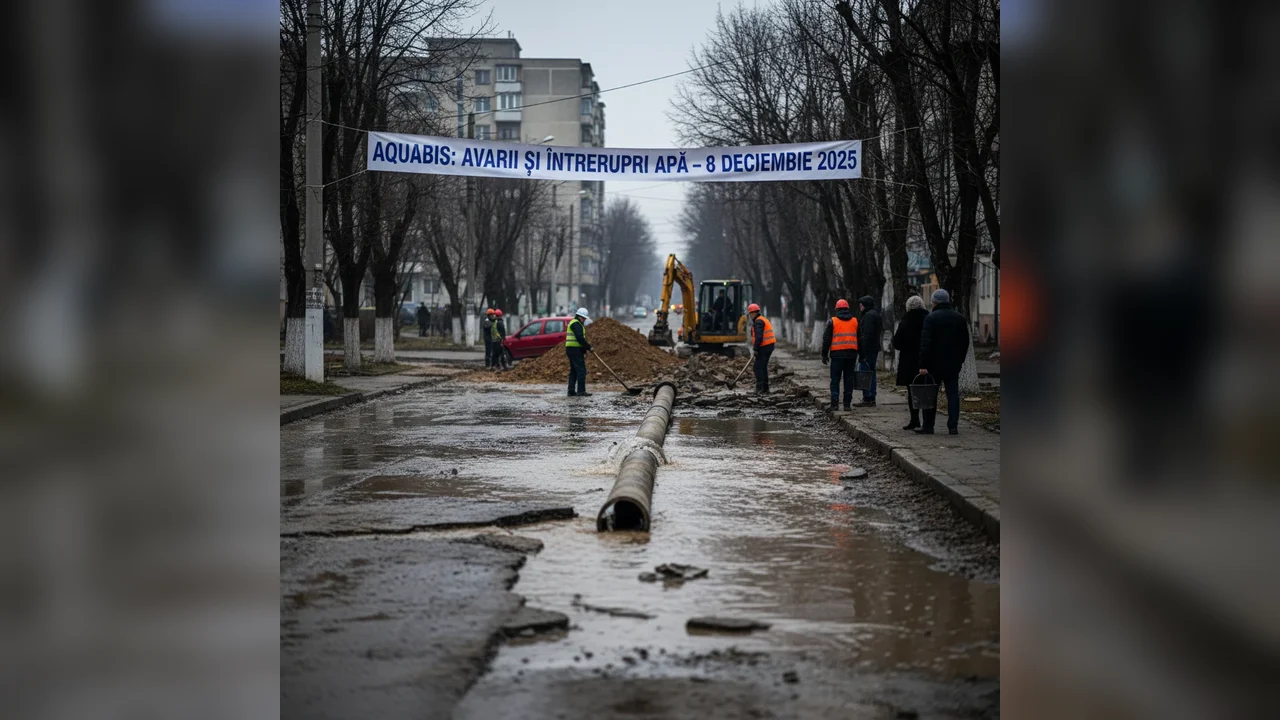 Avarii și întreruperi furnizare apă în 8 decembrie 2025 – Informații locale importante