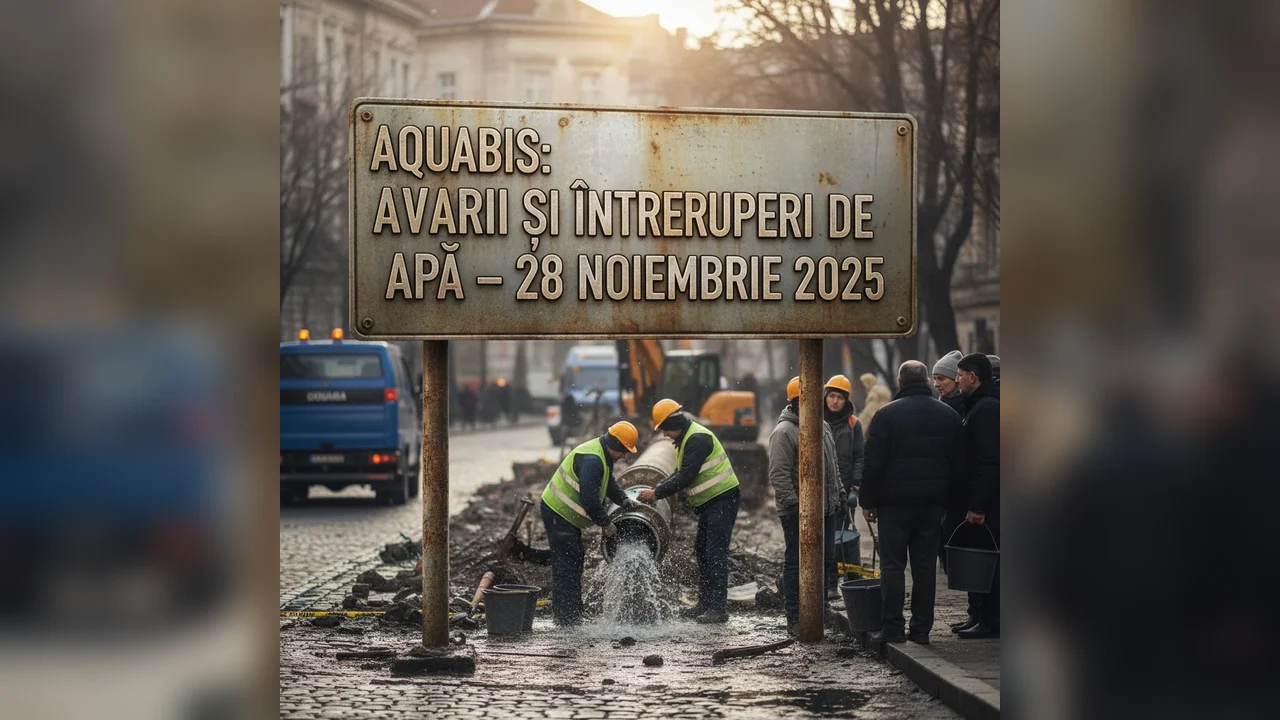 Avarii și opriri apă programate în data de 28 noiembrie 2025