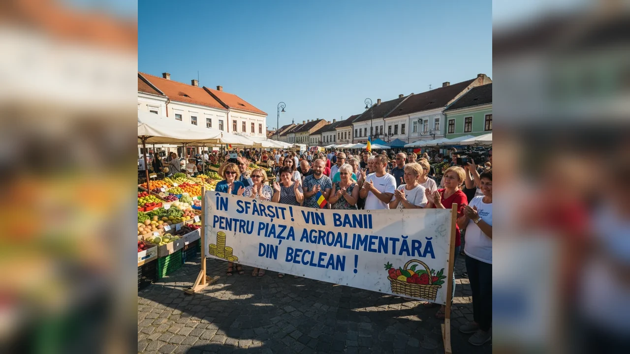 Banii pentru piața agroalimentară din Beclean au sosit finalmente