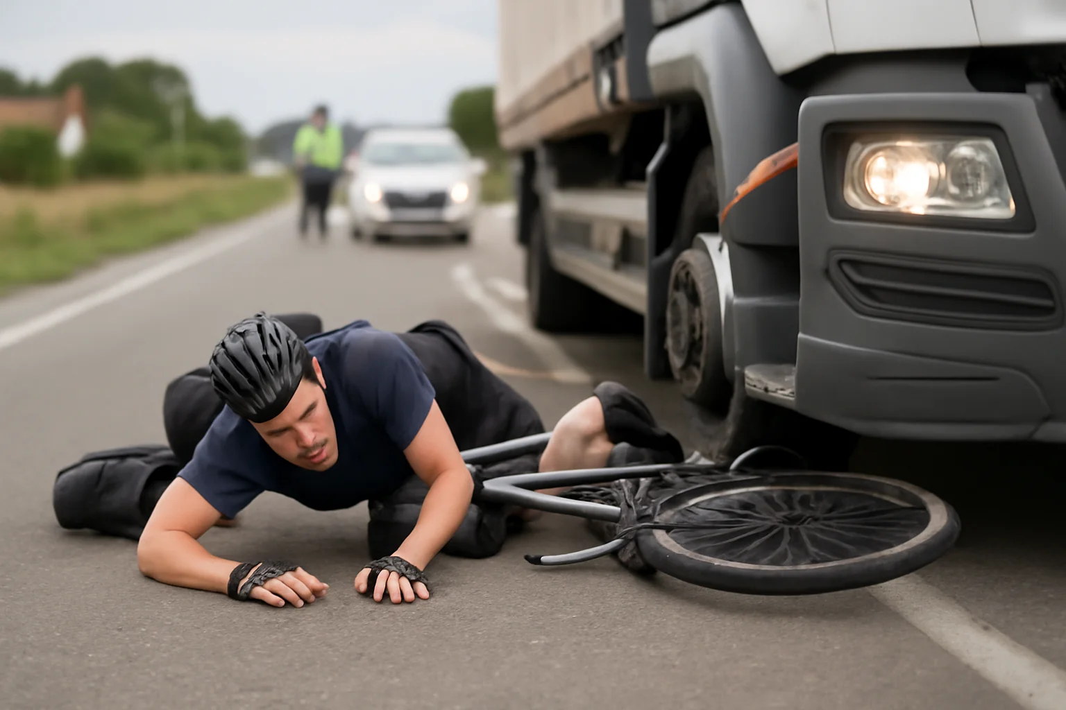 Biciclist lovit de TIR în Șieu-Măgheruș – Imagini din accidente