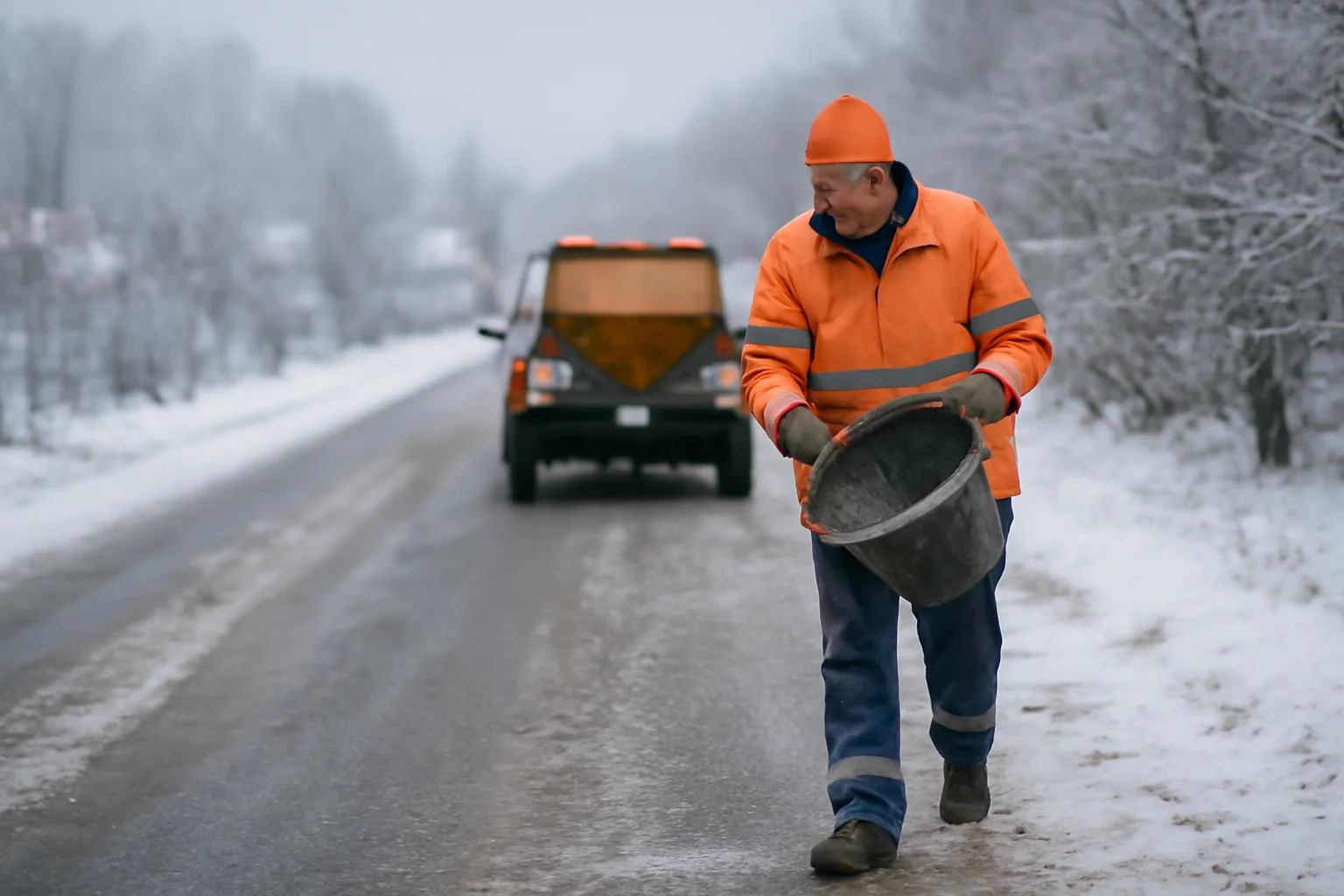 Bistrița: peste 6.000 de tone de sare folosite pe drumurile din Bistrița-Năsăud în această iarnă