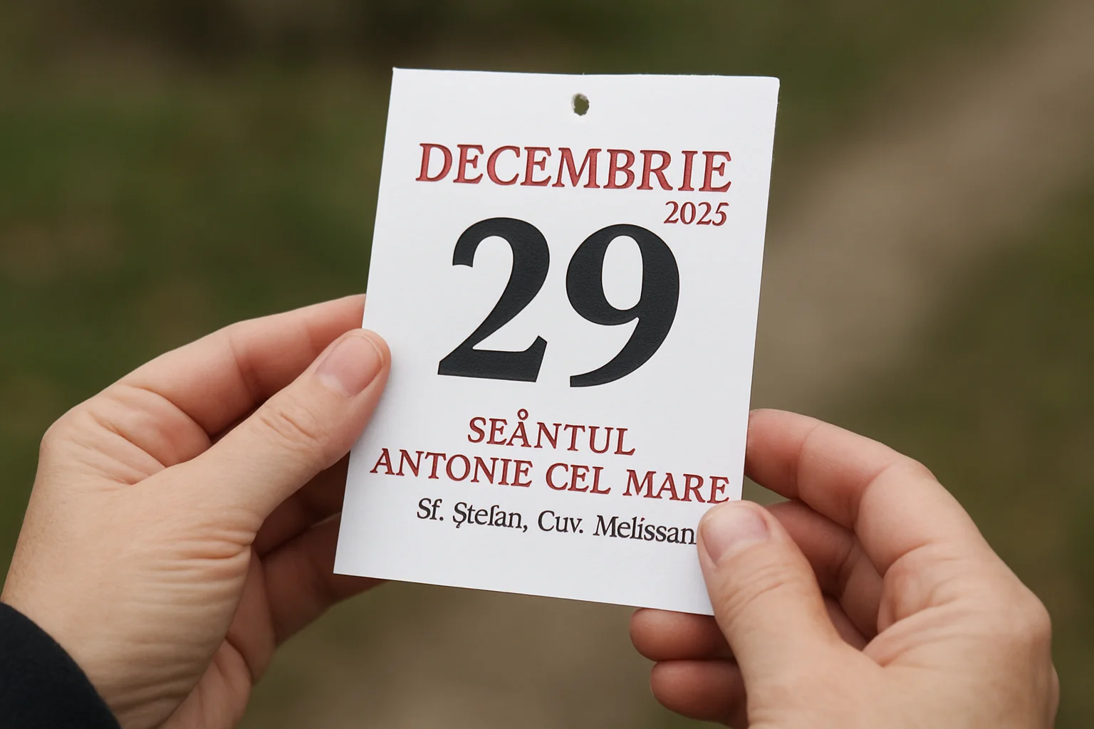 Calendar ortodox – 29 decembrie 2025