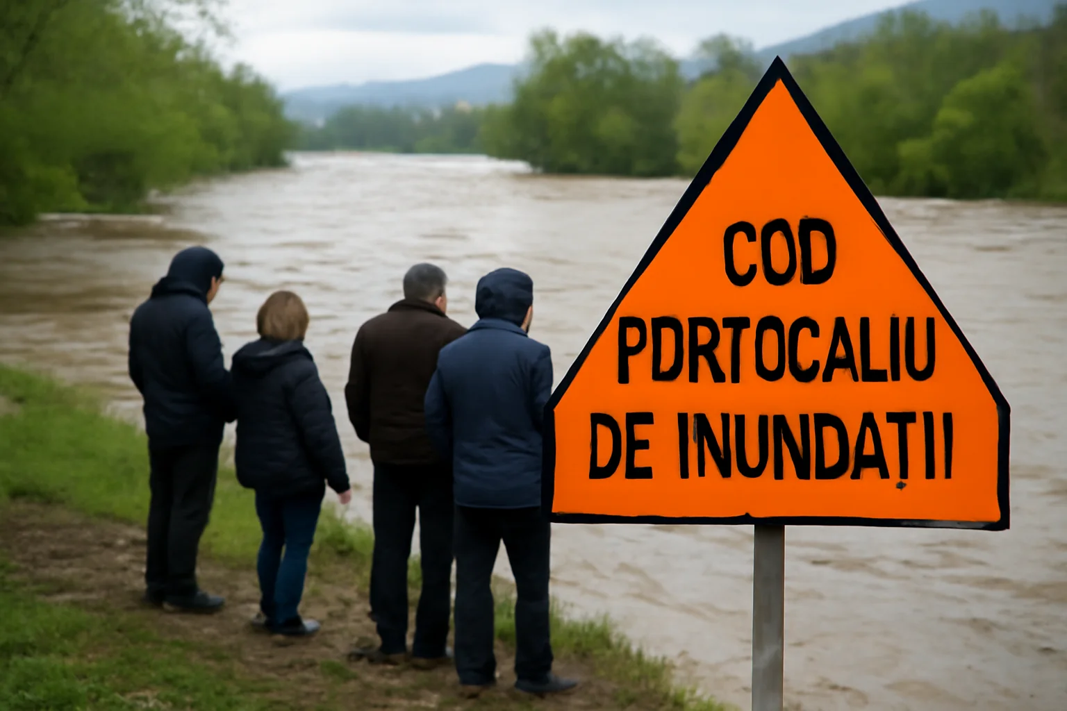 Cod portocaliu de inundații pe râul Șieu, anunțat la Bistrița pentru sectorul Domnești