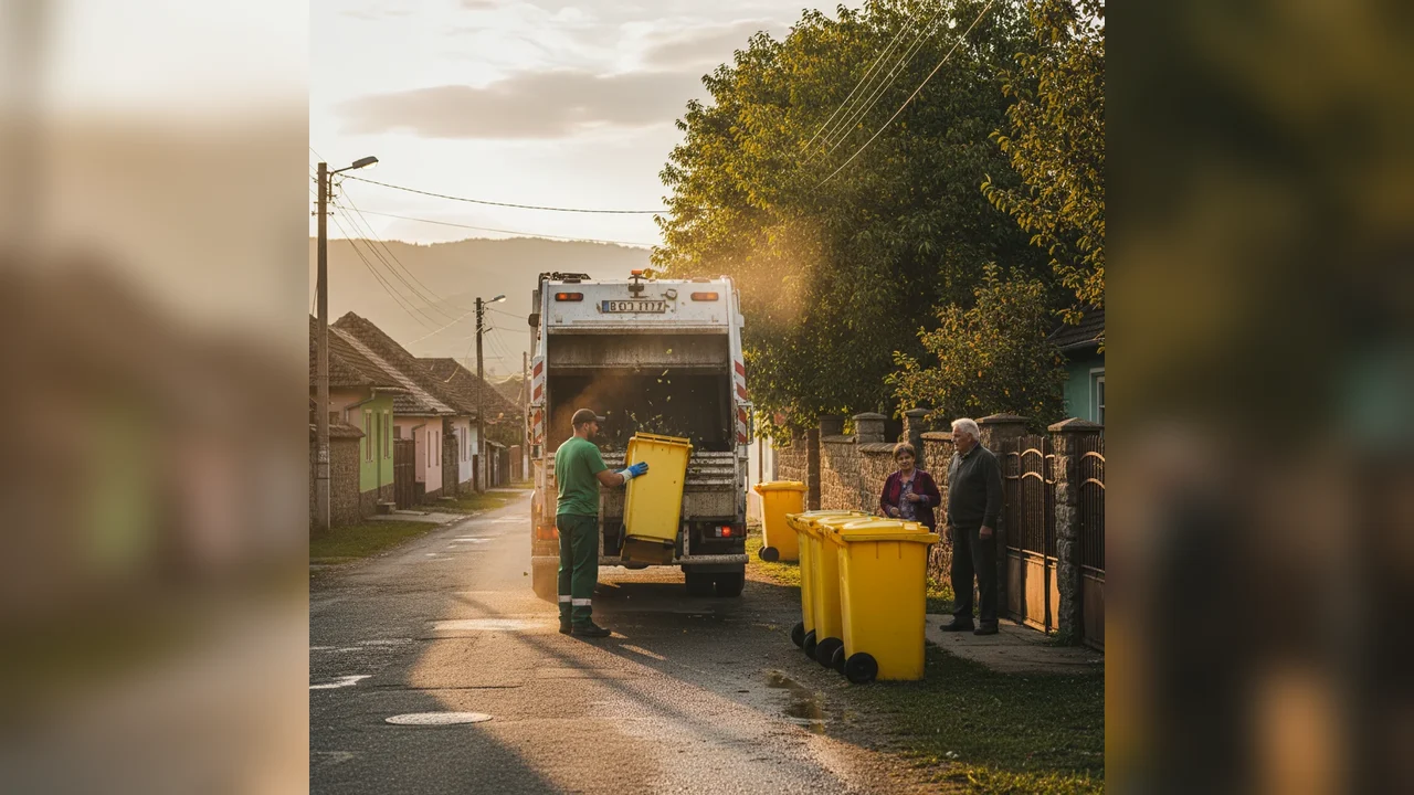 Colectarea pubelei galbene în Bistrița: program anunțat pentru localitățile componente