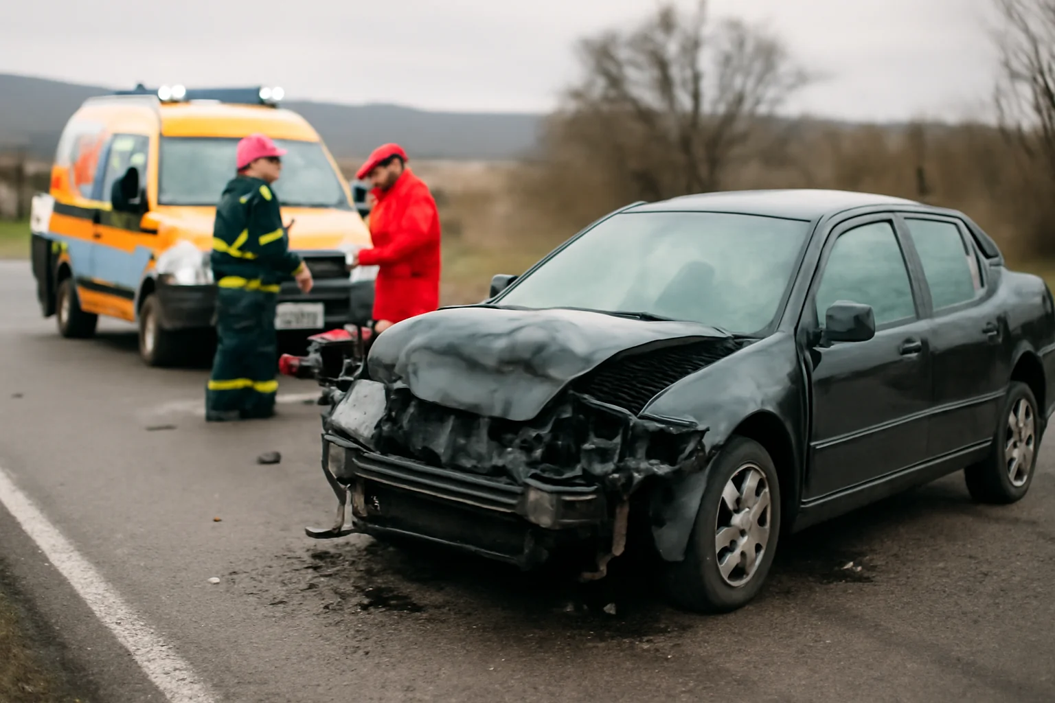 Coliziune rutieră pe DN 17C, o persoană rănită transportată la spital