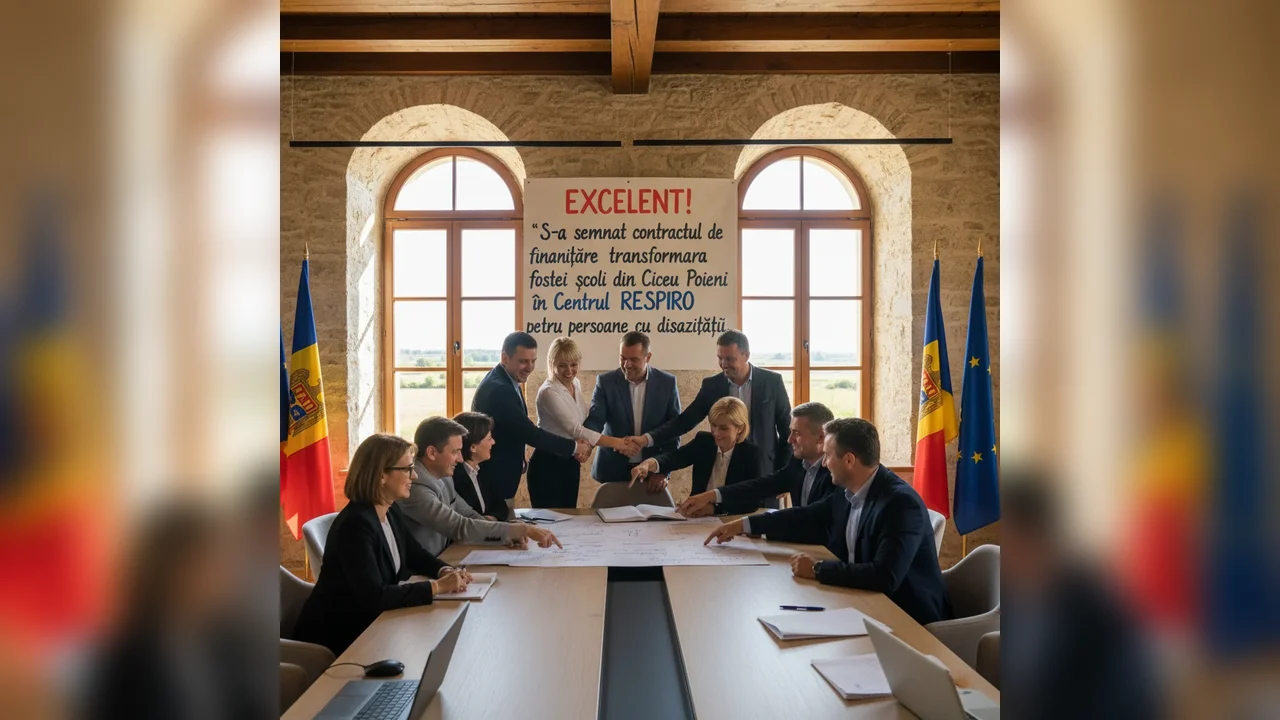 Contract de finanțare aprobat pentru reabilitarea fostei școli din Ciceu Poieni în noul Centru RESPIRO destinat persoanelor cu dizabilități