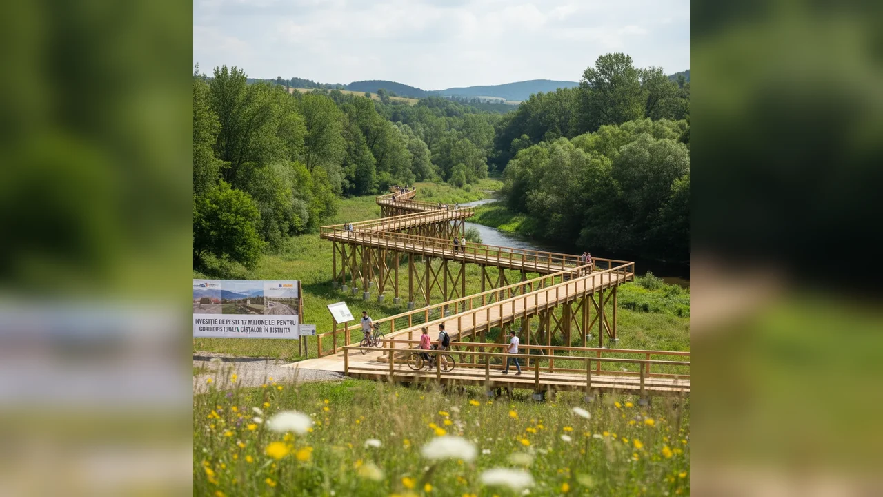 Coridorul ecologic Valea Căstăilor din Bistrița: proiect de peste 17 milioane lei pentru amenajarea Văii Tărpiului