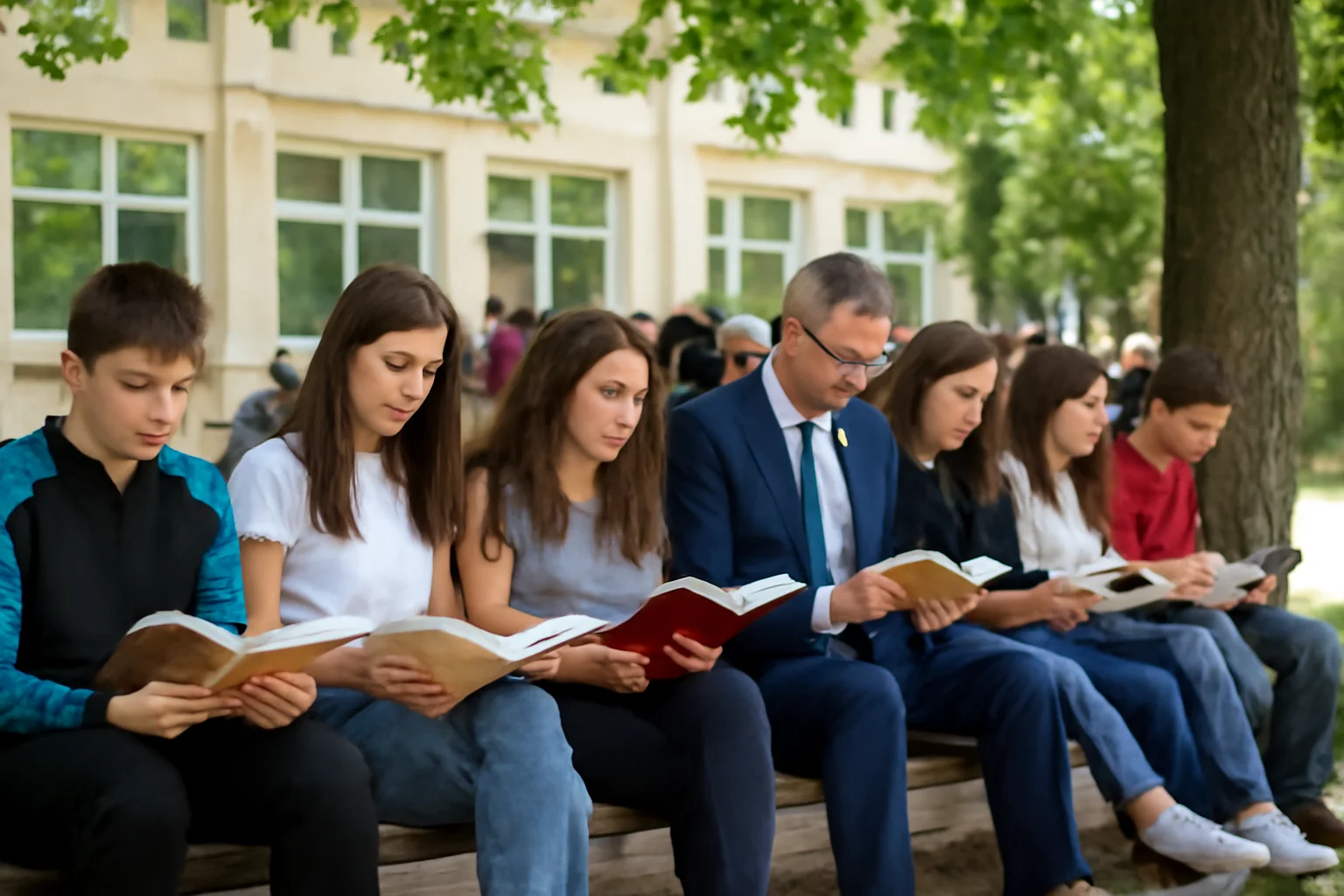 de la poartă la conducere, elevi și profesori au citit împreună