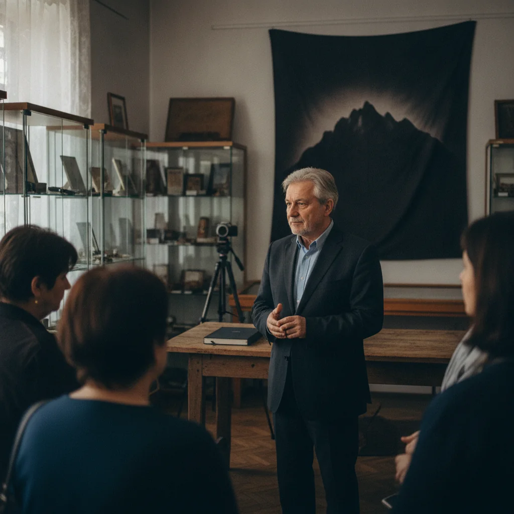 Dinu Flămând și-a prezentat antologia „Umbra Muntelui Heniu” la Casa Colecțiilor din Bistrița