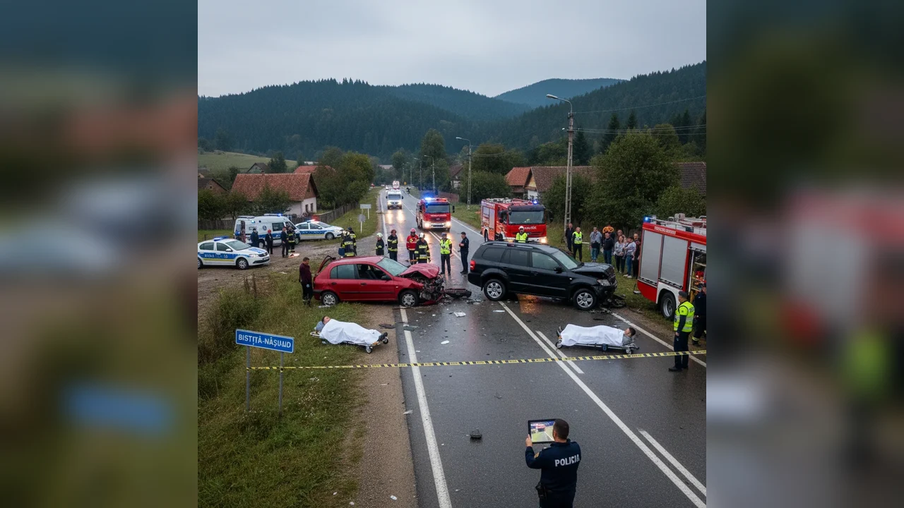 Doi tineri au murit într-un accident grav pe o șosea din Bistrița-Năsăud, în a doua zi de Crăciun