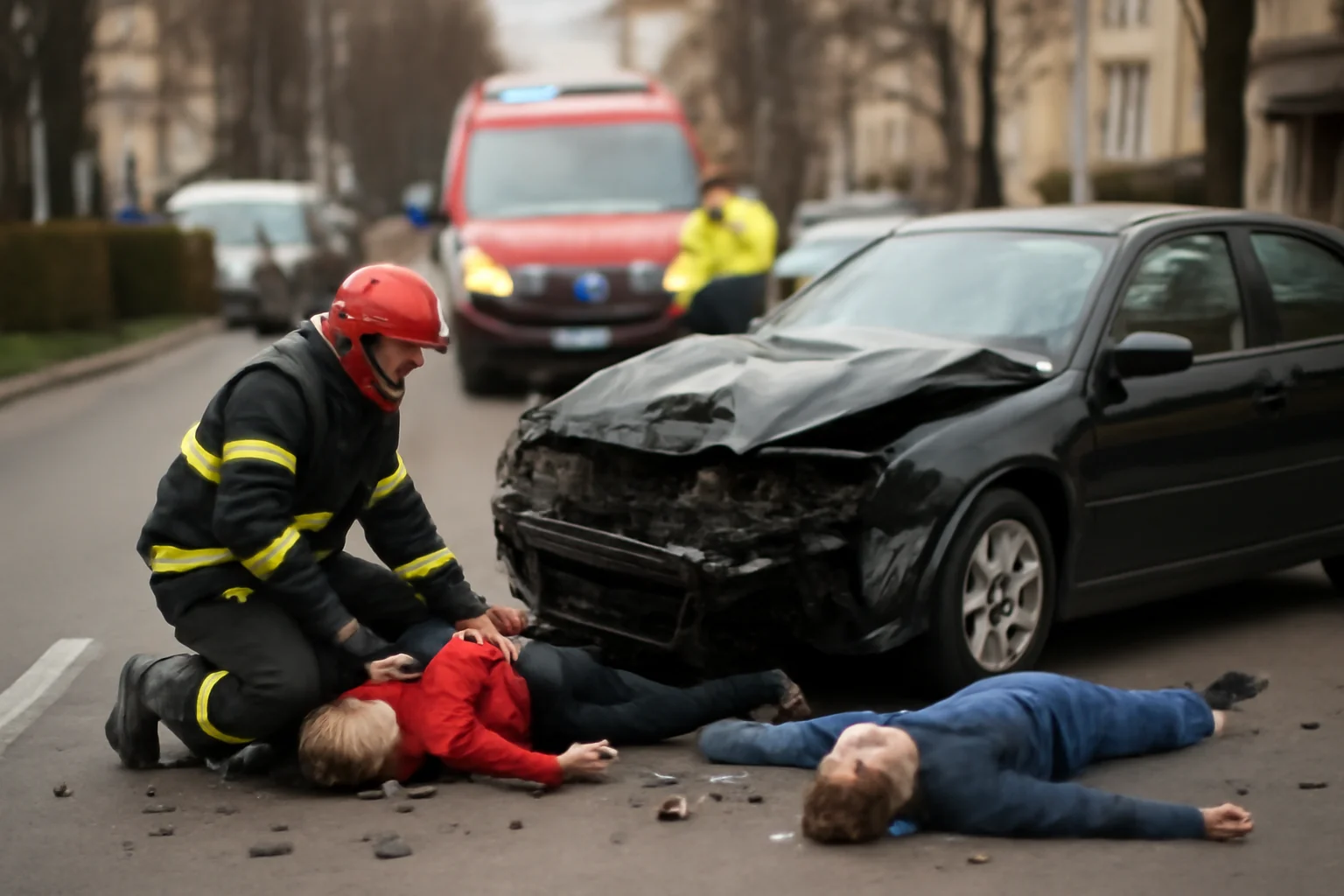 Două persoane rănite într-un accident rutier pe Bulevardul Republicii din Bistrița