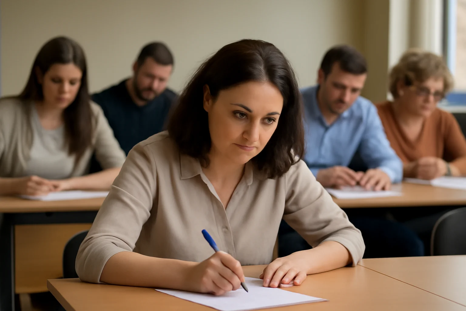 Examen de absolvire la AJOFM Bistrița-Năsăud pentru cursanții programelor de formare profesională
