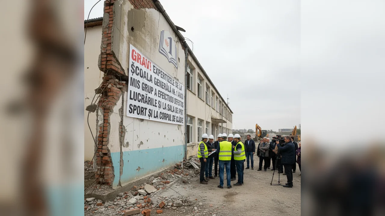 expertizele de la Școala Gimnazială nr. 1 indică lucrări neconforme MIS Grup atât la sala de sport, cât și la clădirea principală