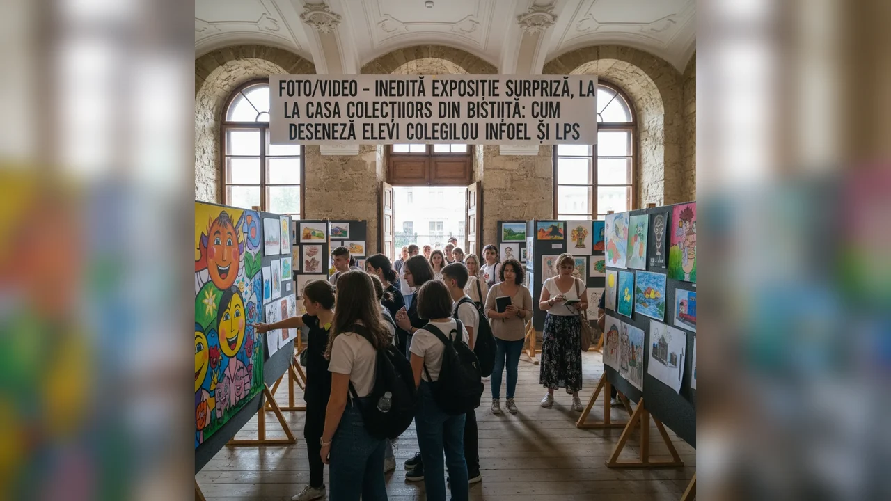 Expoziție inedită la Casa Colecțiilor din Bistrița cu lucrările elevilor