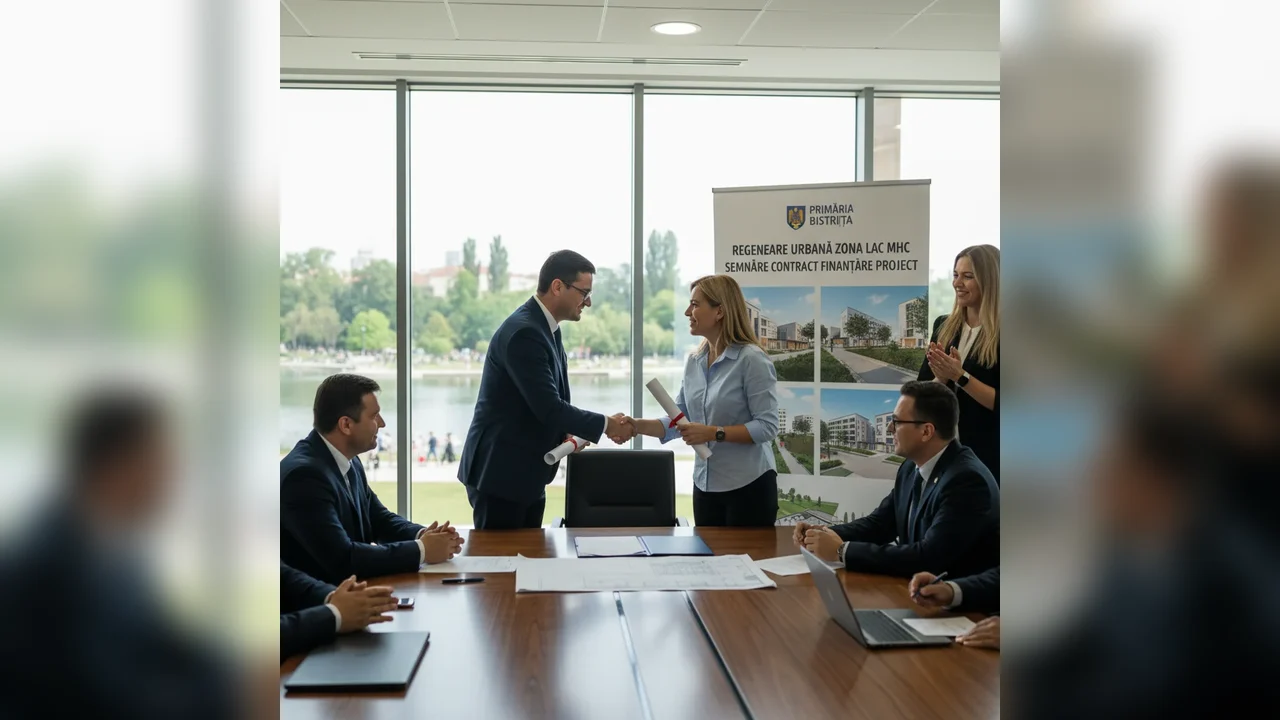Finanțare pentru regenerarea urbană a zonei lac MHC în Bistrița