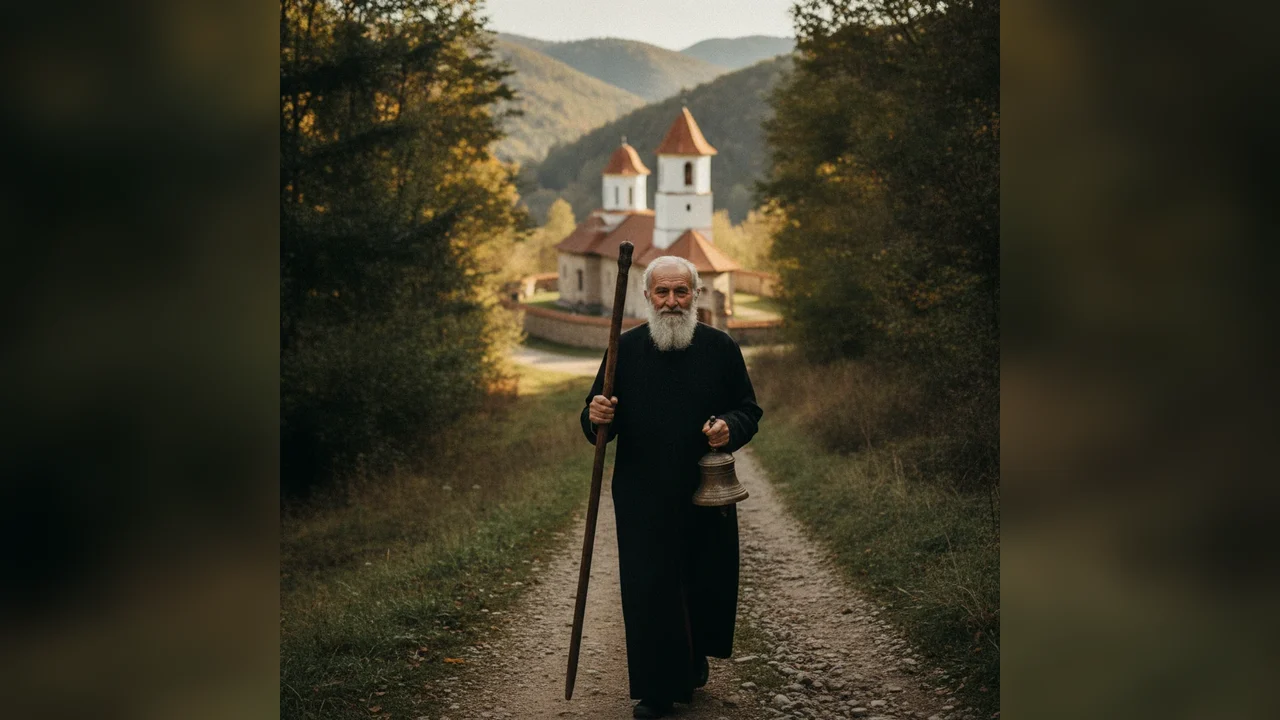 Fostul clopotar din Nepos, găsit la Mănăstirea Dumbrava, Alba