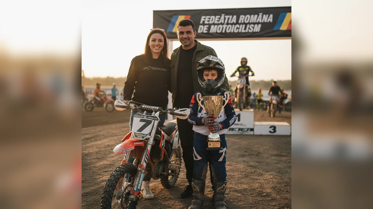 FOTO – David Ilovan, copil de 7 ani, premiat de Federația Română de Motociclism pentru performanță excepțională!
