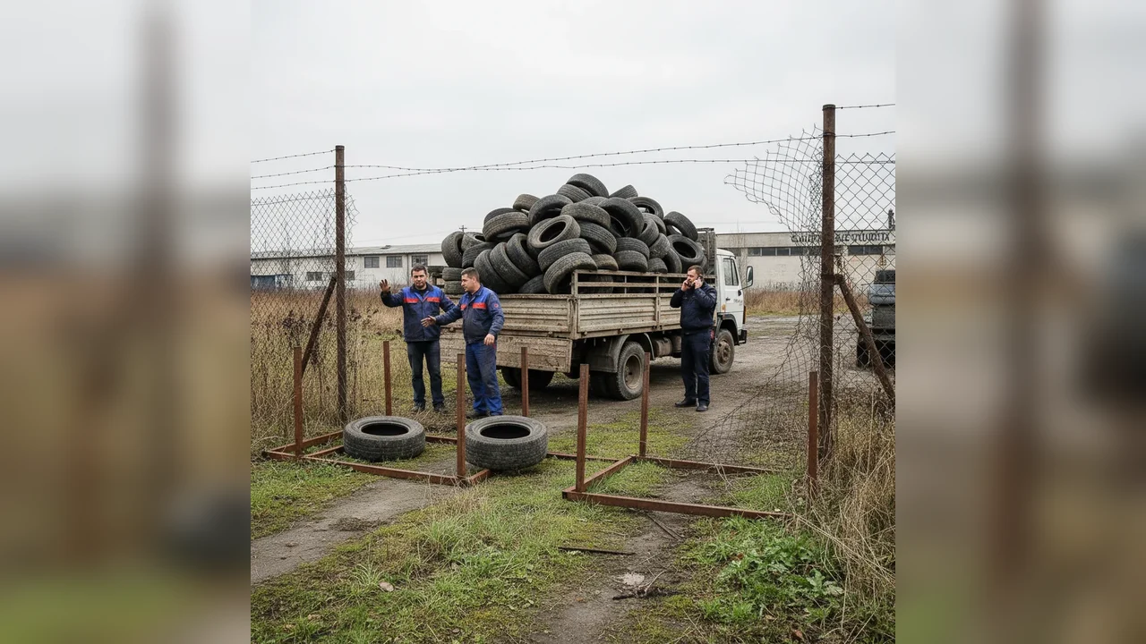 Furt de cauciucuri de la o companie din Bistrița