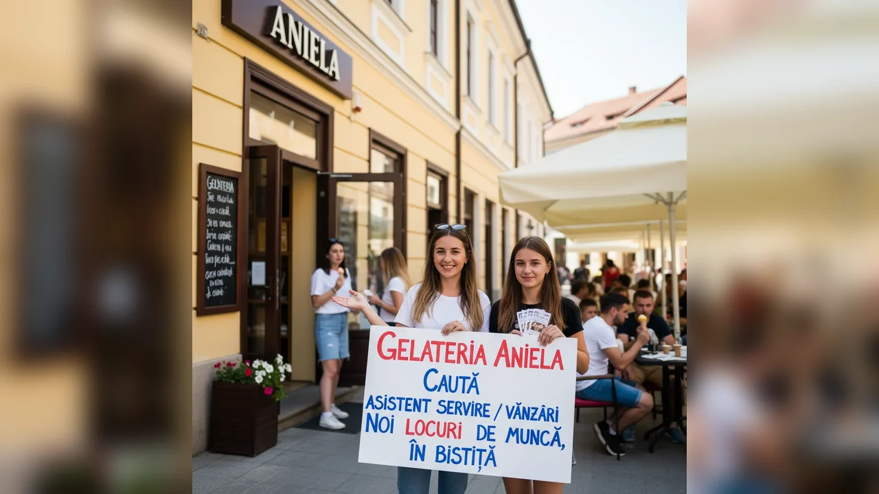Gelateria ANIELA angajează asistent servire în Bistrița