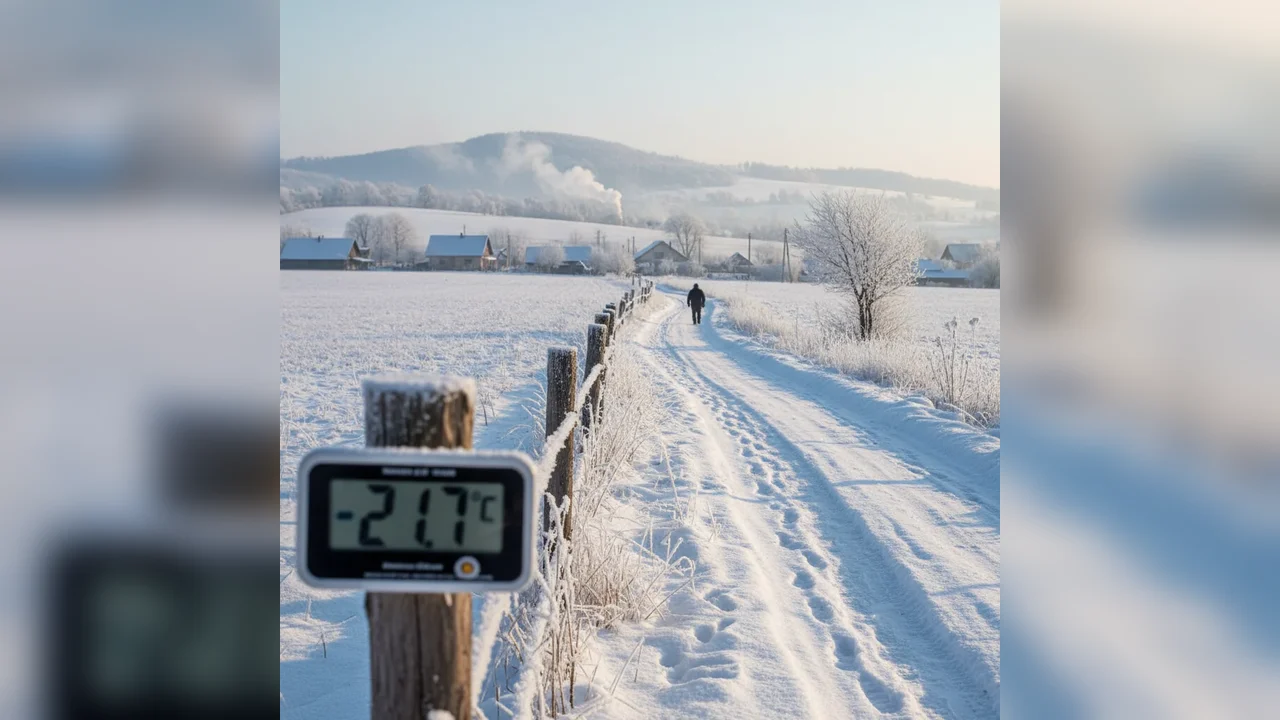 Ger sever la Bistrița: cod galben în județul Bistrița-Năsăud, cu -21,7°C la Milaș