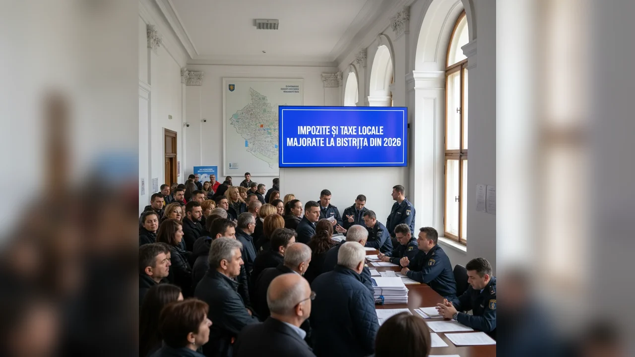 Impozite și taxe locale majorate la Bistrița din 2026: anunț oficial al Primăriei
