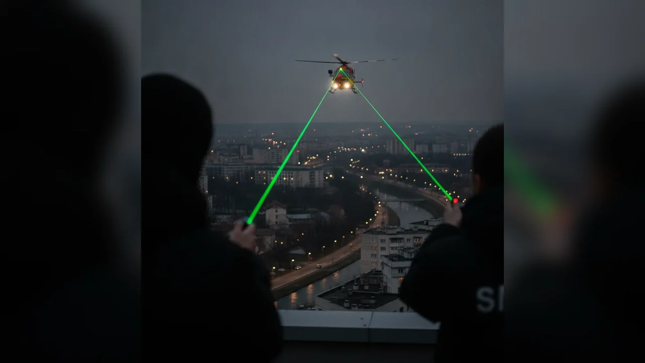 Incident la Bistrița: Elicopter SMURD vizat de lasere