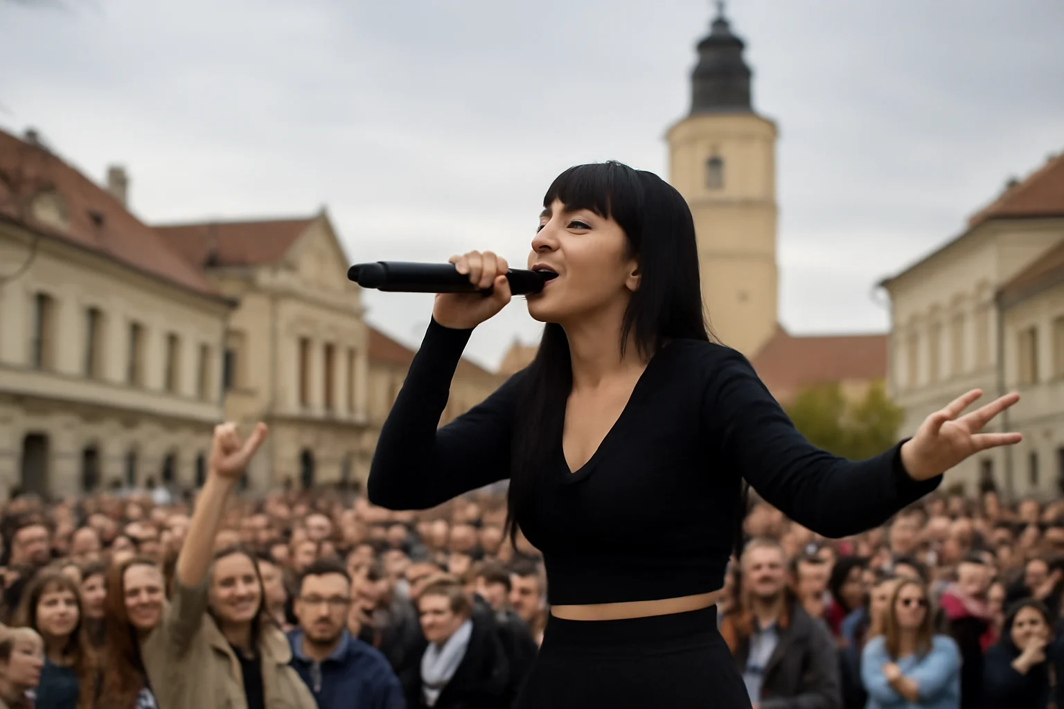 Irina Rimes a cucerit centrul Bistriței de 1 mai