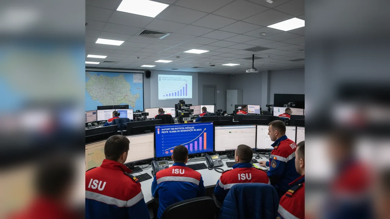 ISU Bistrița-Năsăud raportează peste 10.000 de intervenții în 2025 în județul Bistrița