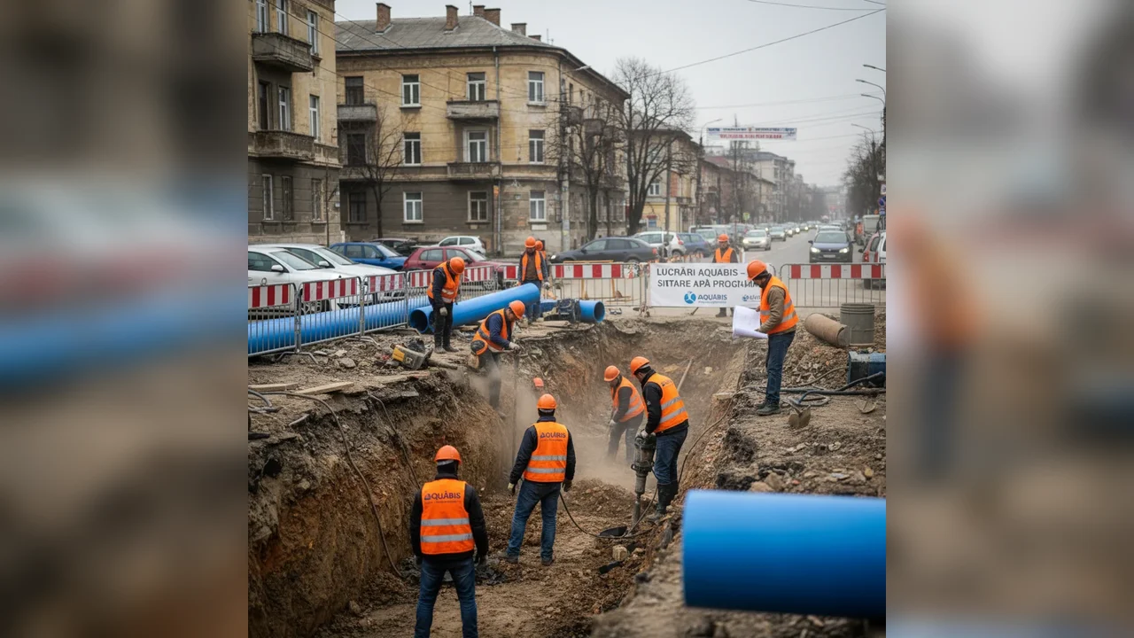 Lucrări Aquabis la rețeaua de apă din Beclean: sistare programată a furnizării, anunțată la Bistrița