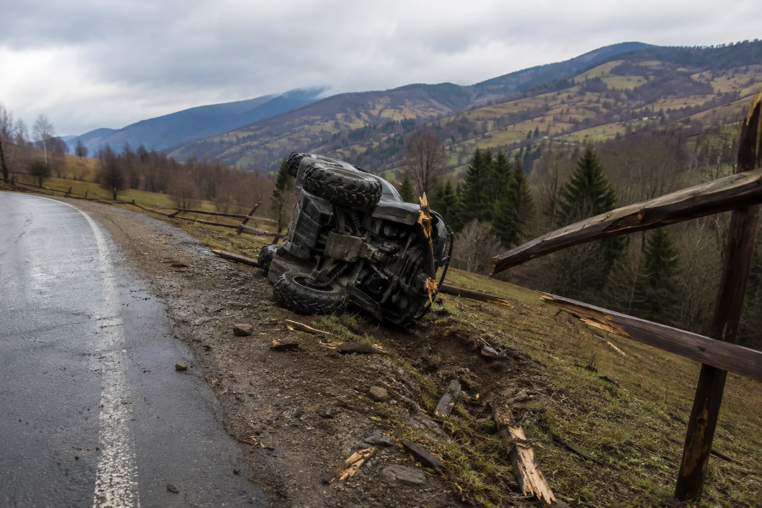 Accident mortal la Lunca Ilvei: un ATV a lovit un gard și s-a răsturnat
