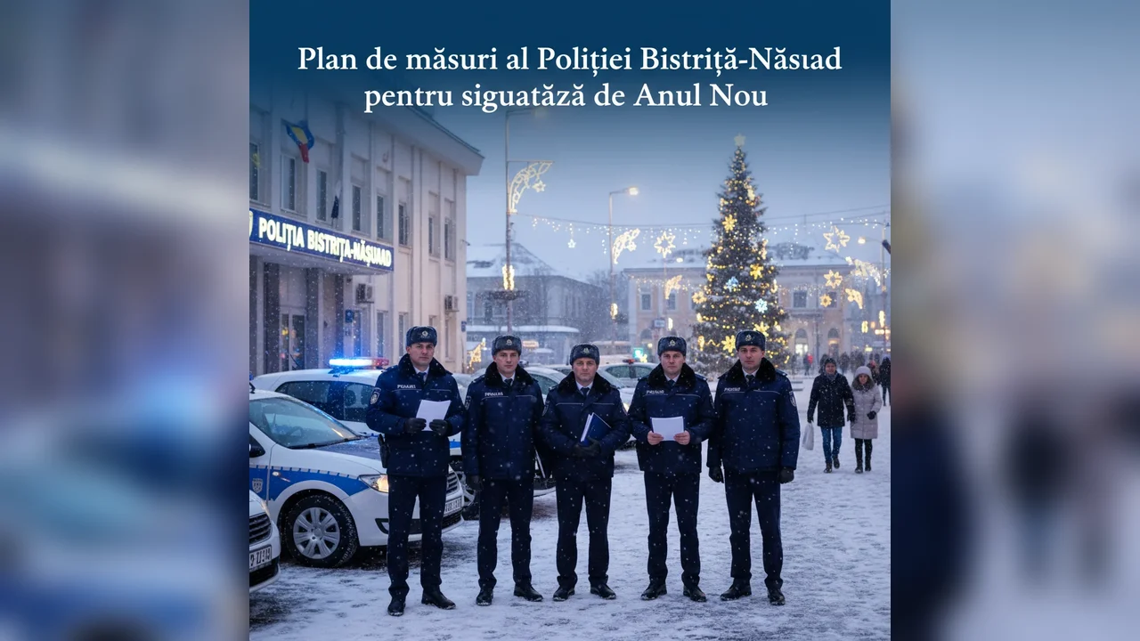 Măsuri sporite de siguranță la Bistrița de Anul Nou: peste 650 de polițiști în teren