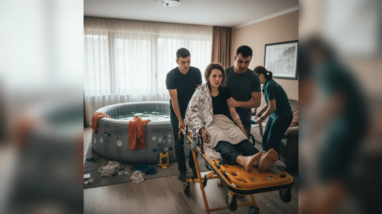 Naștere acasă într-o cadă specială se termină cu internare în stare gravă la spital