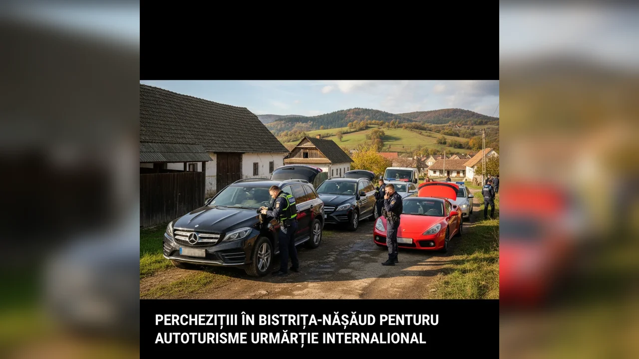 Percheziții la Bistrița în dosarul autoturismelor de lux urmărite internațional