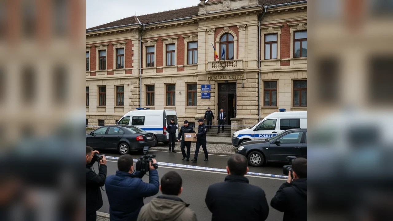 Percheziții la Primăria Chiuza, lângă Bistrița, într-un dosar privind ajutoarele de încălzire