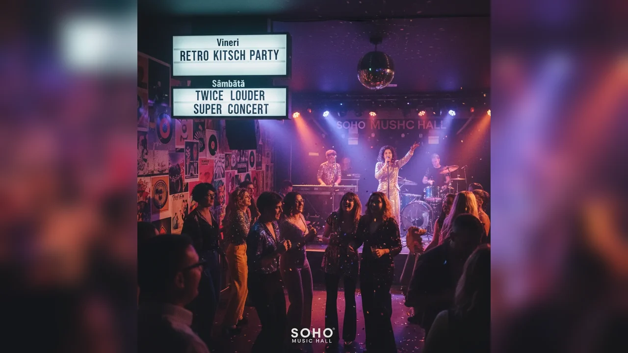 Petrecere Retro Kitch vineri în SOHO Music Hall și concert TWICE LOUDER sâmbătă