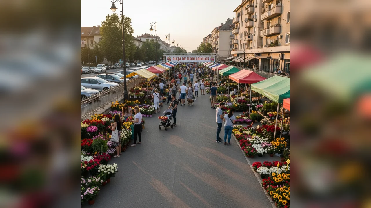 Piața de flori propusă va transforma trotuarul-parcare de pe Crinilor